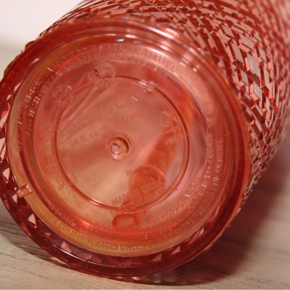 Starbucks 2021 Holiday Jeweled Studded Rose Gold 24oz Tumbler Cold Cup - Picture 6 of 6